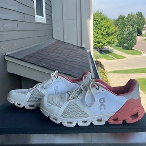 ON Running Shoes. Size 9. Pink and white.